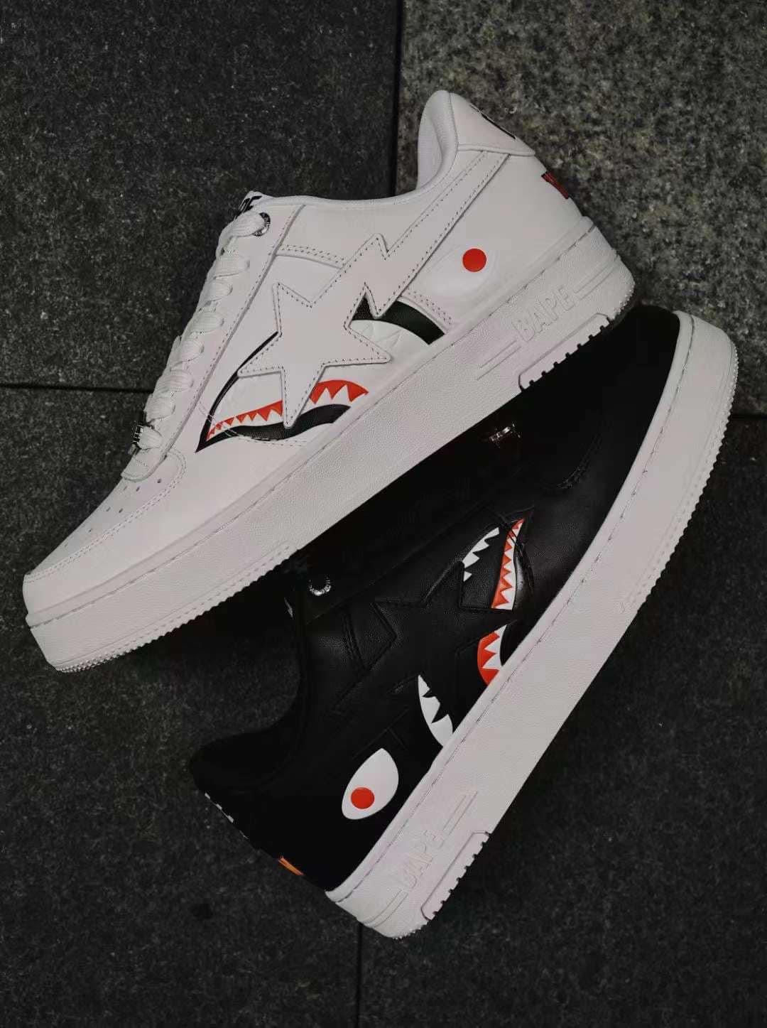 A BATHING APE BAPE STA SHARK WHITE