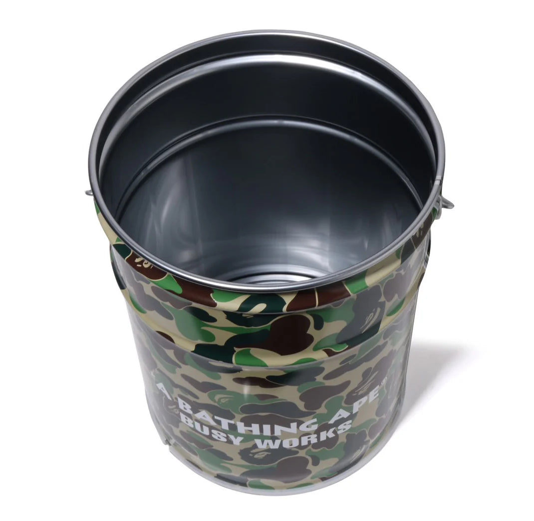 A BATHING APE BAPE ABC CAMO STEEL CAN STOOL GREEN