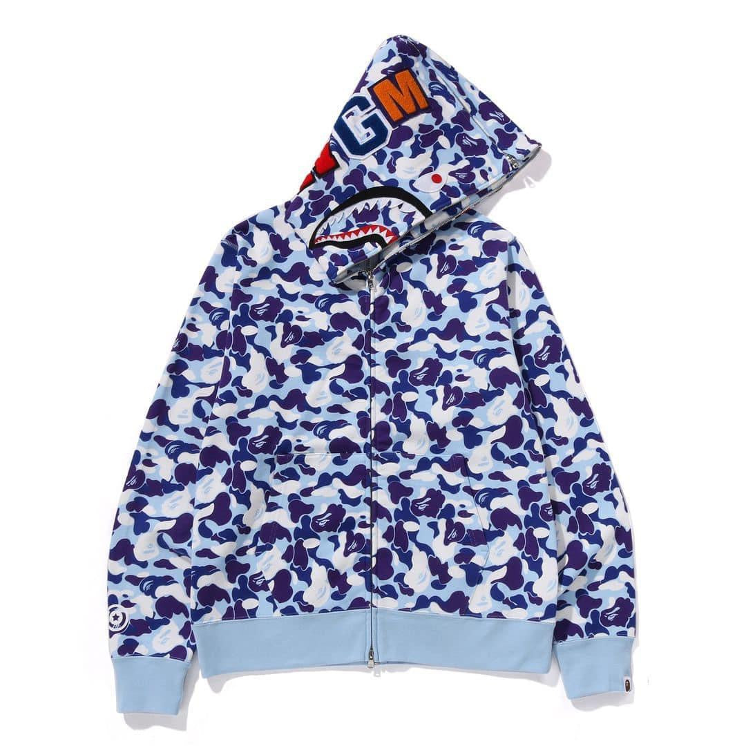 A BATHING APE BAPE JAPAN LIMITED COLLECTION BAPE STORE NAGOYA SEPARATE SHARK FULL ZIP HOODIE
