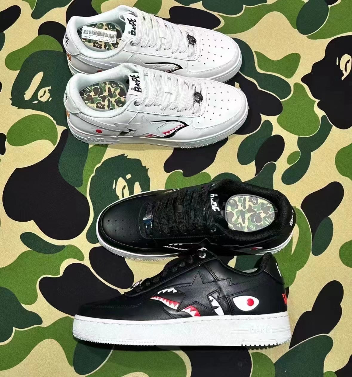 A BATHING APE BAPE STA SHARK WHITE