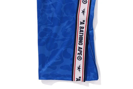 A BATHING APE BAPE SOLID CAMO ONE POINT RELAXED FIT SWEAT PANTS BLUE