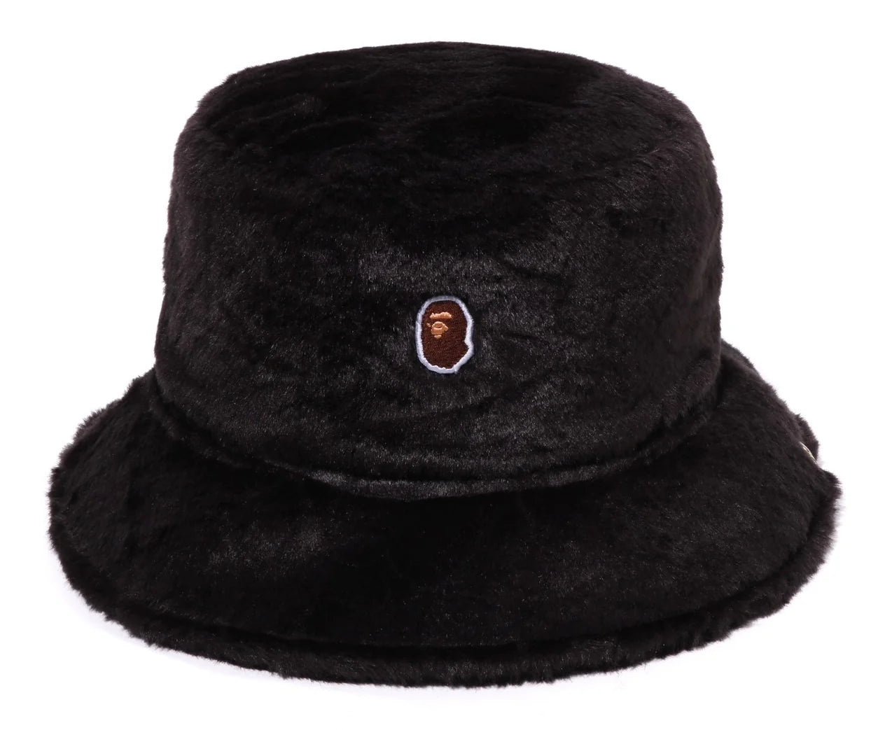 A BATHING APE BAPE NEON CAMO FUR HAT BLACK