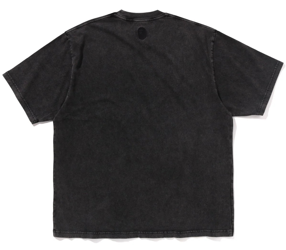 A BATHING APE BAPE GARMENT DYE BATHING APE LOGO RELAXED FIT TEE CHARCOAL