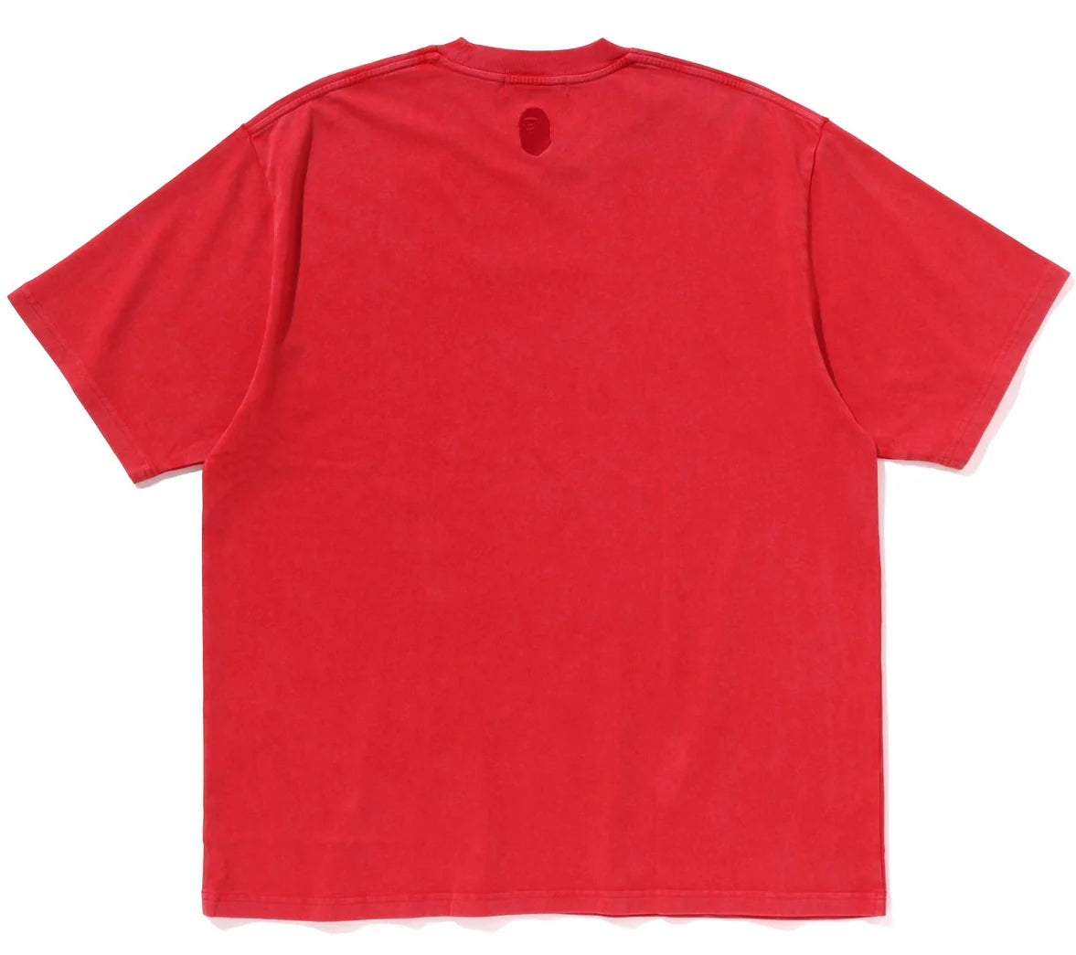 A BATHING APE BAPE GARMENT DYE BATHING APE LOGO RELAXED FIT TEE RED