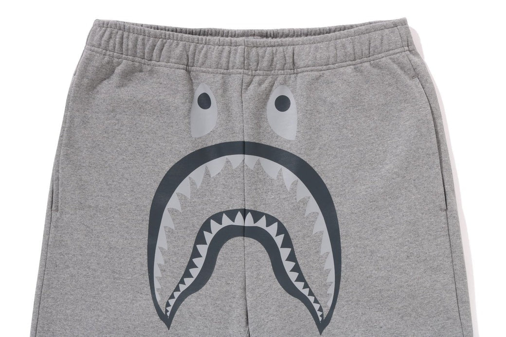 A BATHING APE BAPE SHARK SWEAT PANTS GRAY