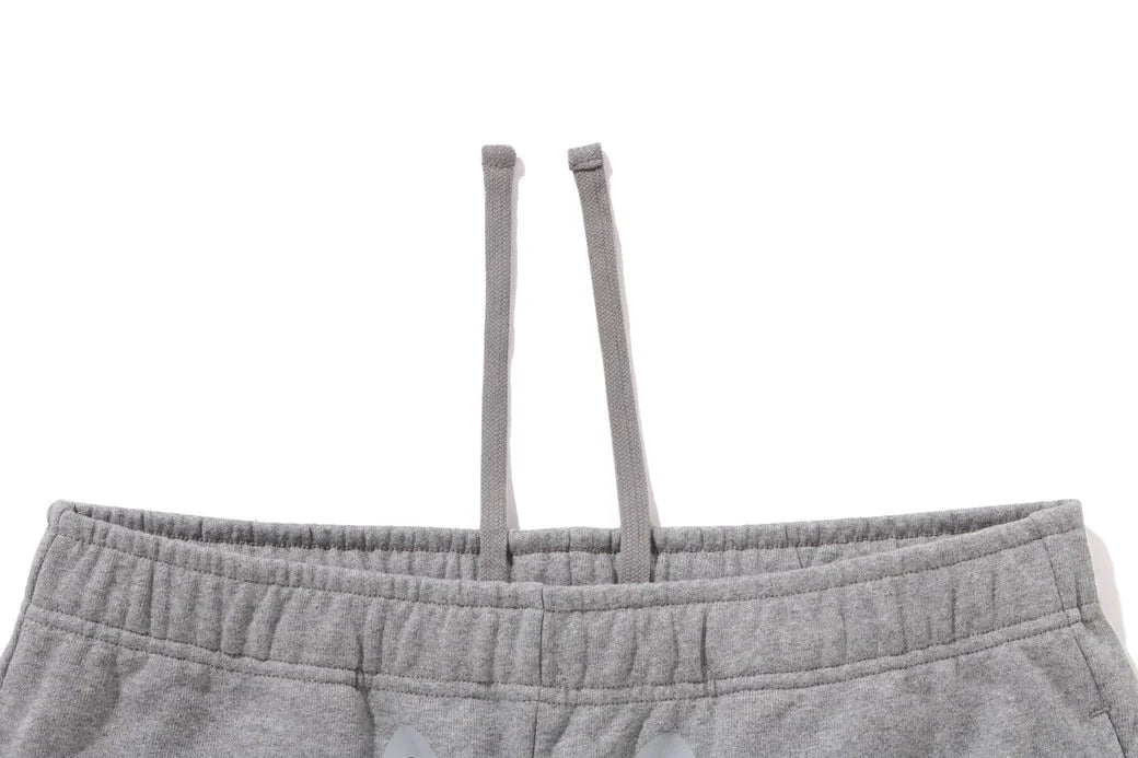 A BATHING APE BAPE SHARK SWEAT PANTS GRAY