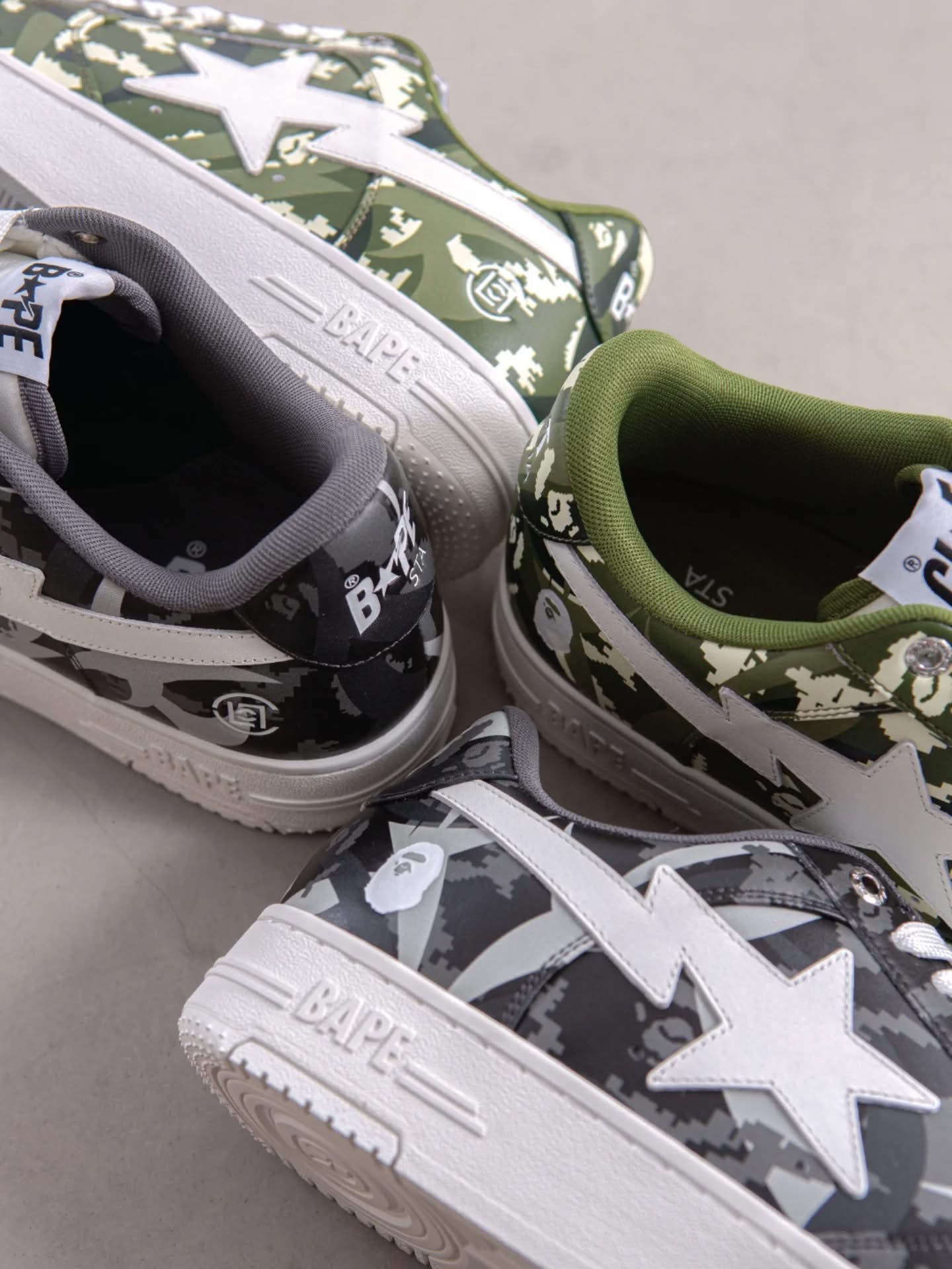 A BATHING APE BAPE CLOT CAMO BAPE STA GREEN