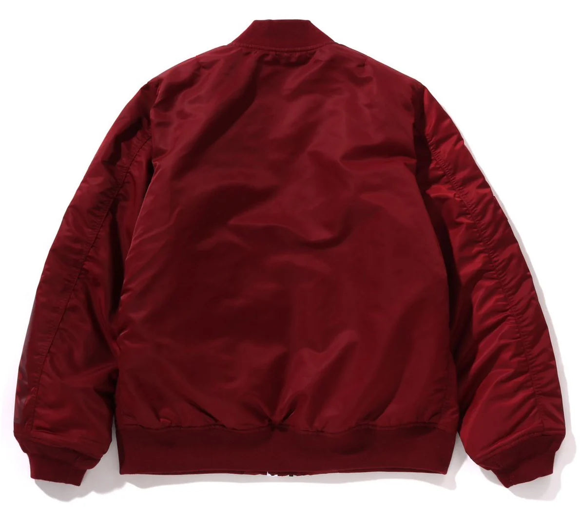 A BATHING APE BAPE SHARK MA-1 JACKET BURGUNDY
