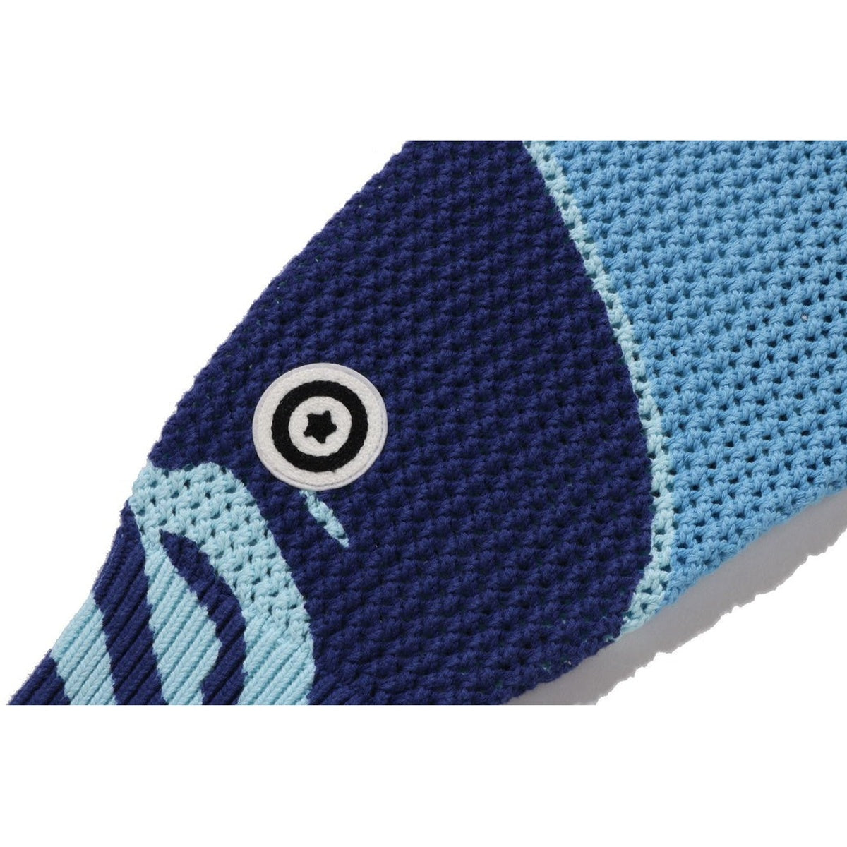 A BATHING APE BAPE ABC CAMO CROCHET SHARK RELAXED FIT FULL ZIP HOODIE BLUE