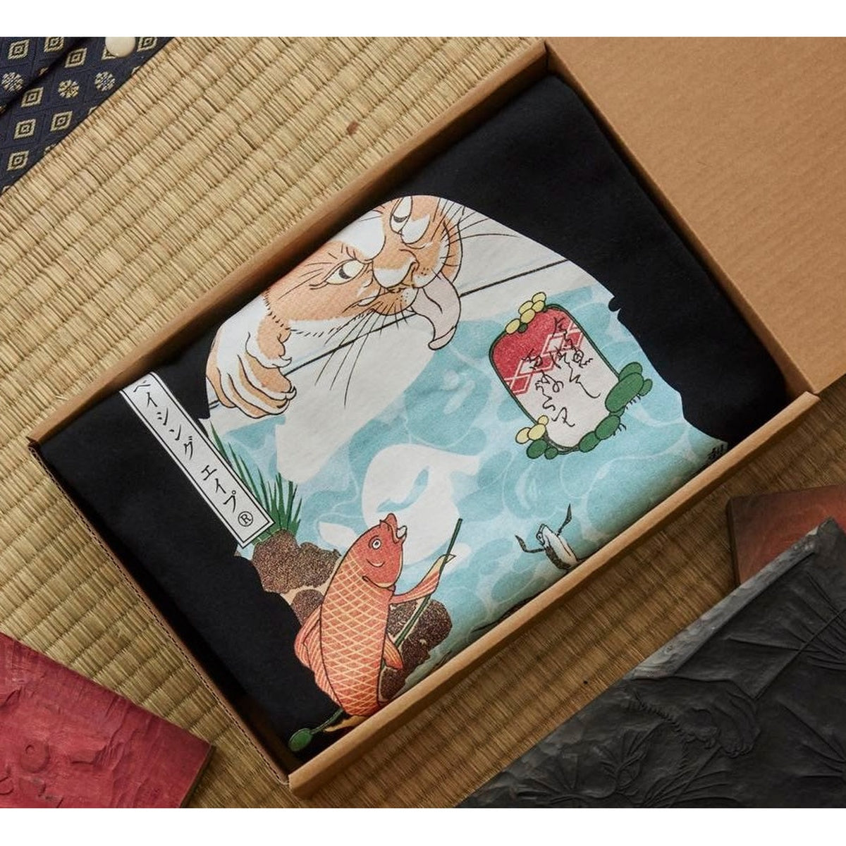 A BATHING APE BAPE UKIYO-E APE HEAD TEE #4 NAVY