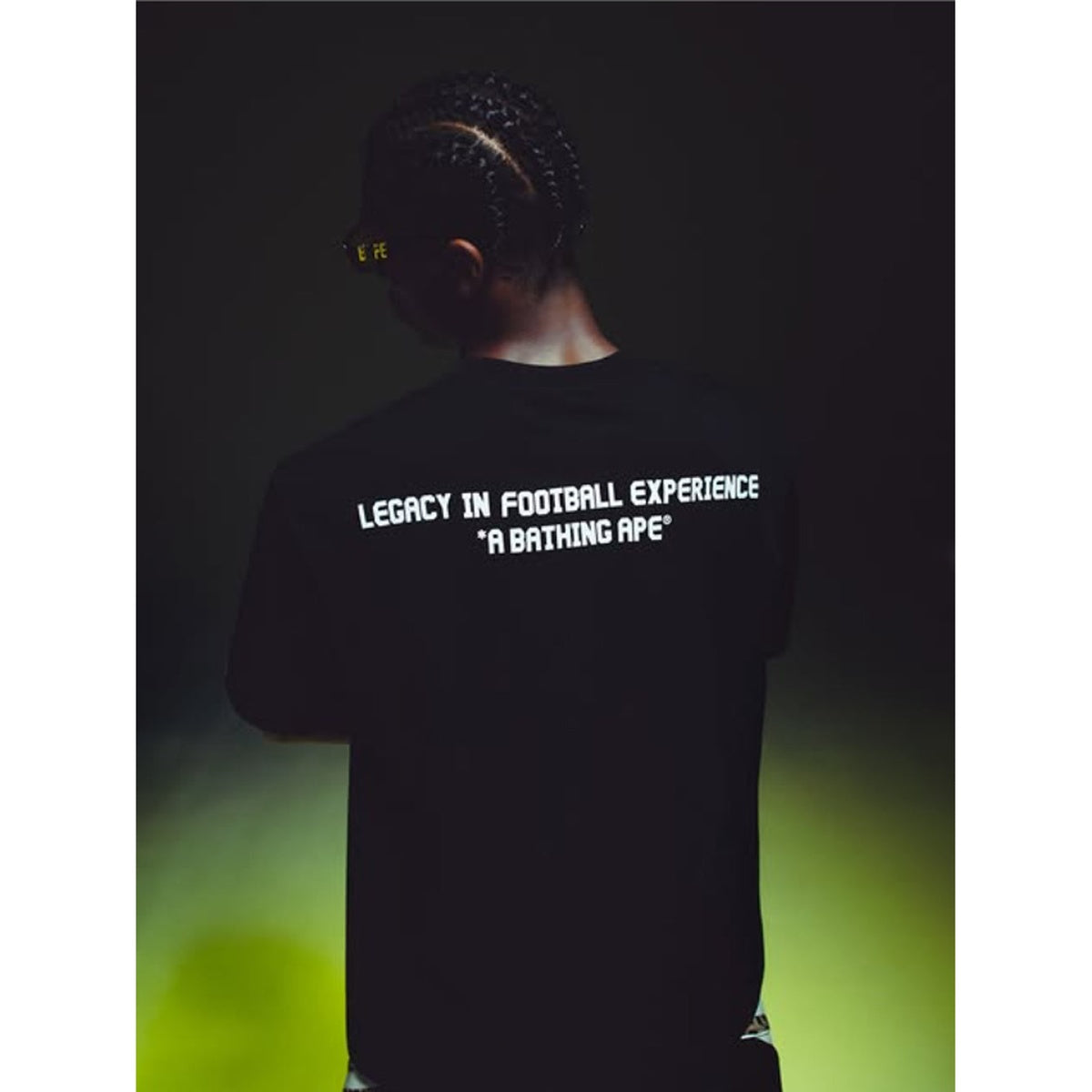 A BATHING APE BAPE CR7 LIFE APE RELAXED FIT TEE BLACK