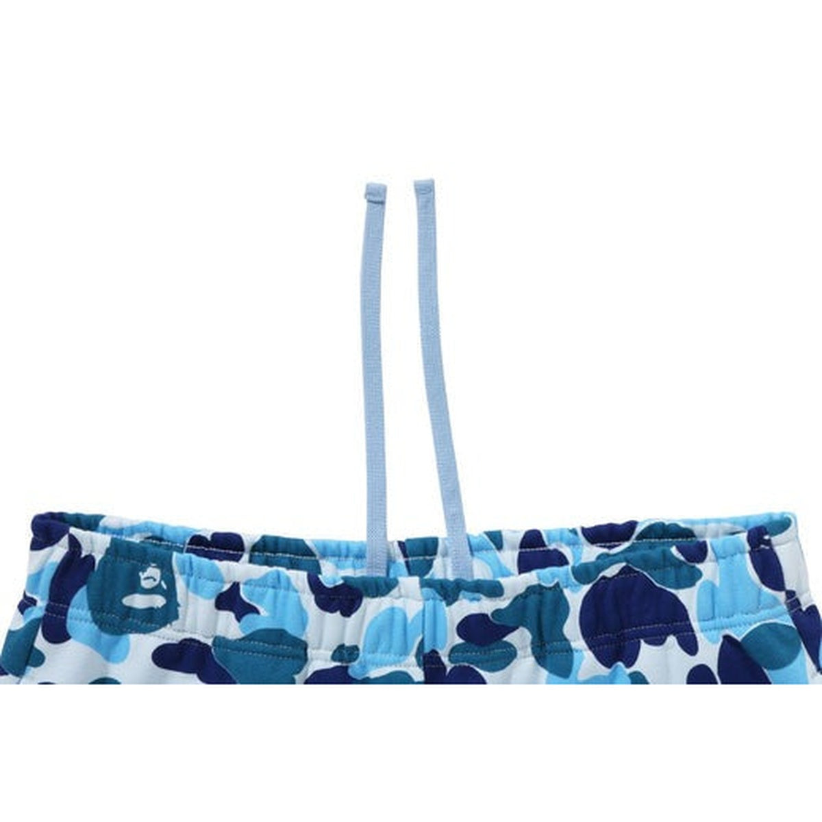 A BATHING APE BAPE ABC CAMO SHARK SWEAT SHORTS BLUE