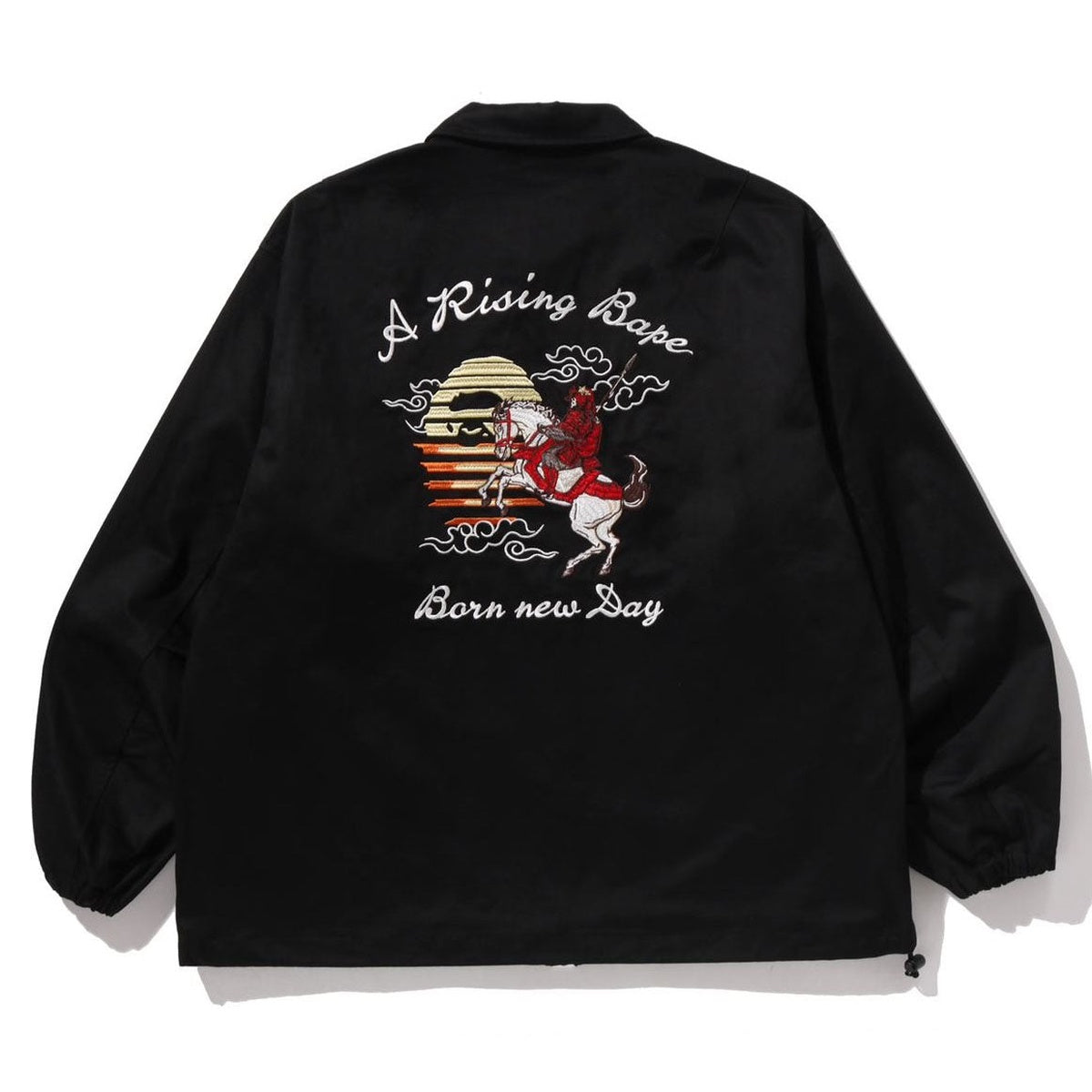 A BATHING APE A RISING BAPE SOUVENIR JACKET BLACK