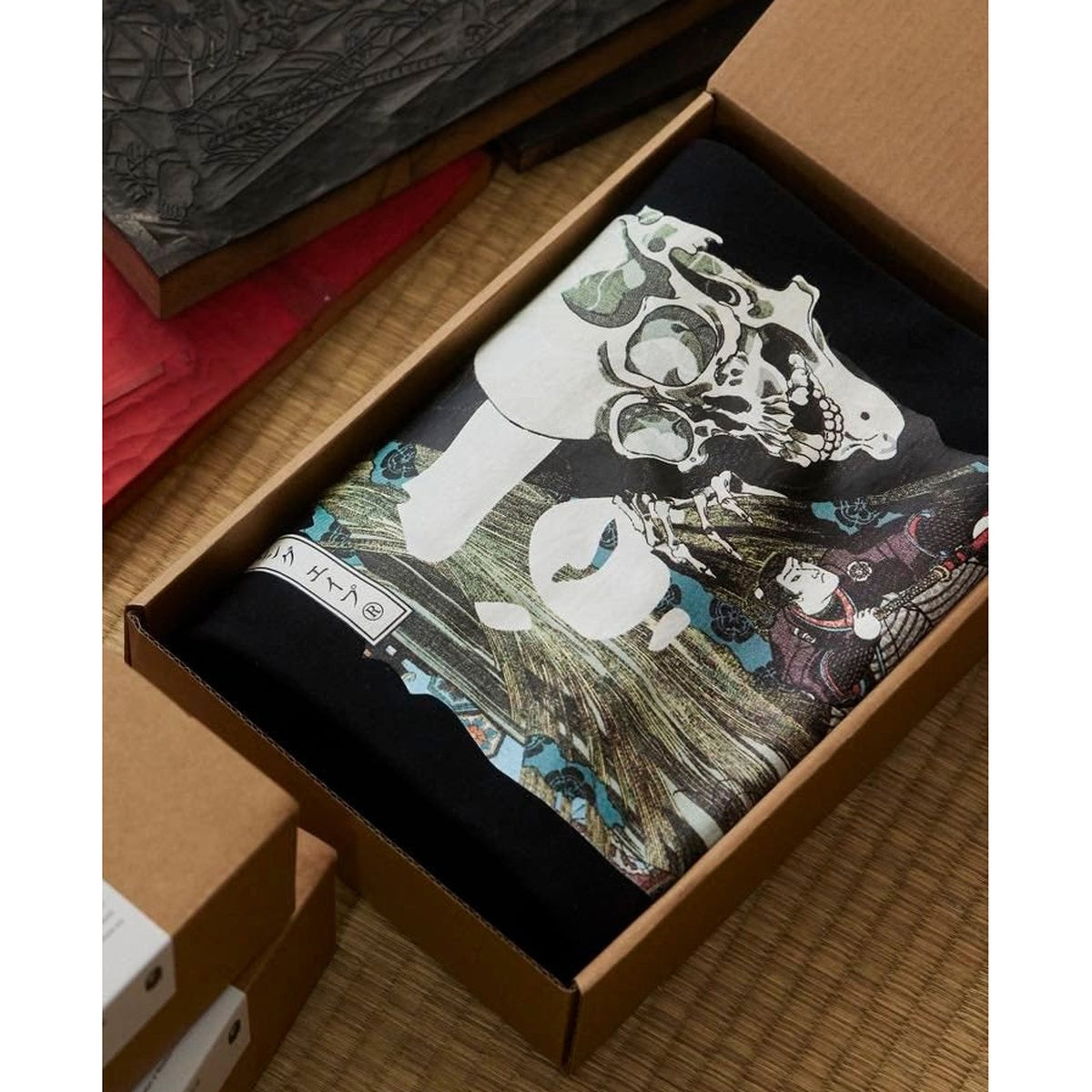 A BATHING APE BAPE UKIYO-E APE HEAD TEE #3 NAVY