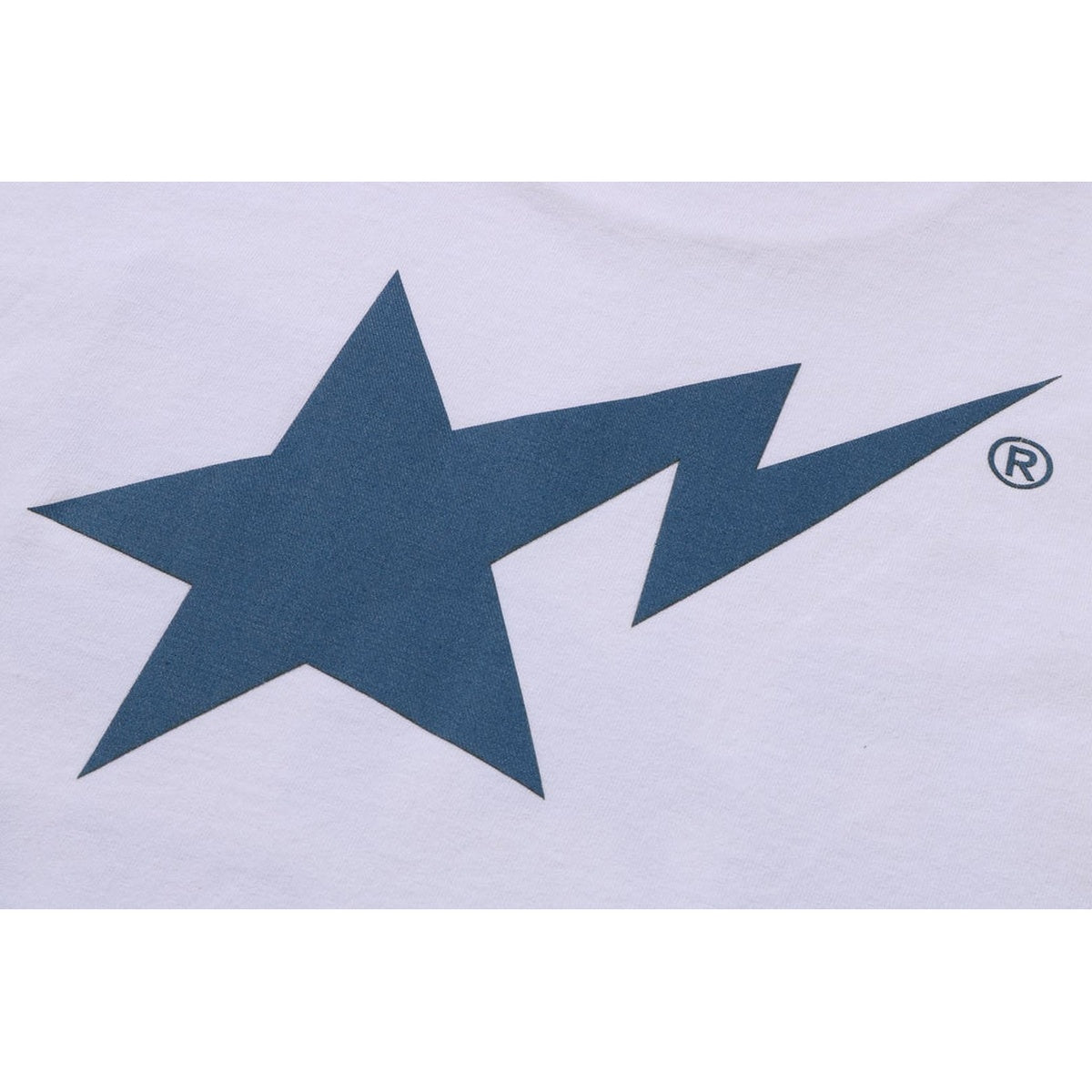 A BATHING APE Ladies' DENIM BAPE STA LOGO TEE WHITE