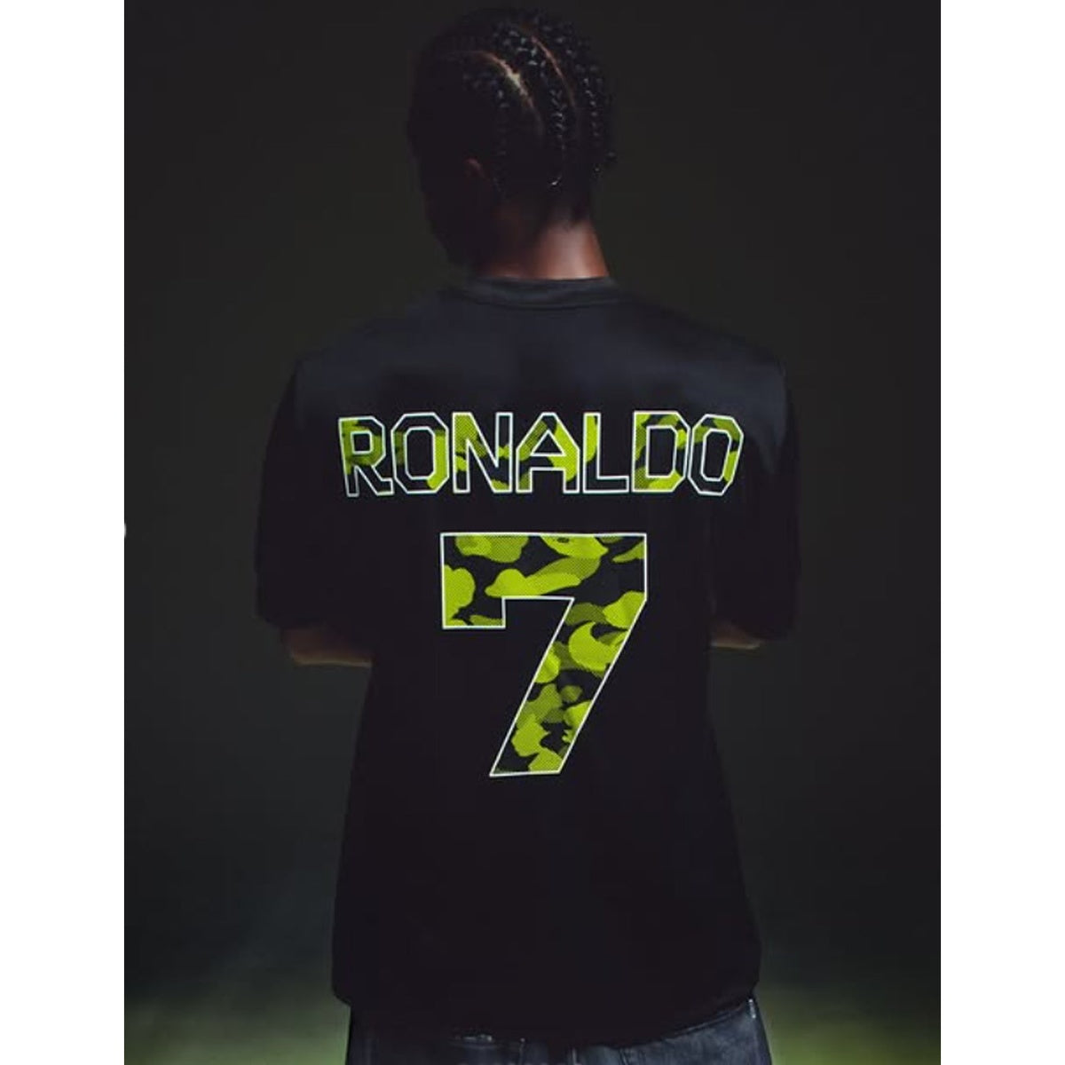 A BATHING APE BAPE CR7 LIFE RELAXED FIT JERSEY BLACK