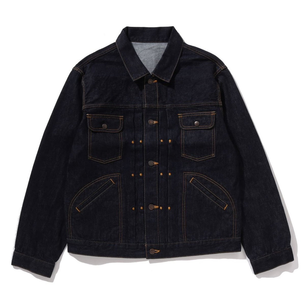 A BATHING APE BAPE CHAMPION DENIM JACKET INDIGO