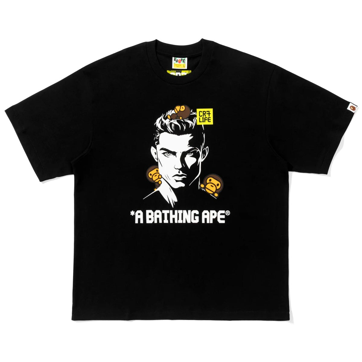 A BATHING APE BAPE CR7 LIFE BABY MILO RELAXED FIT TEE #2 BLACK