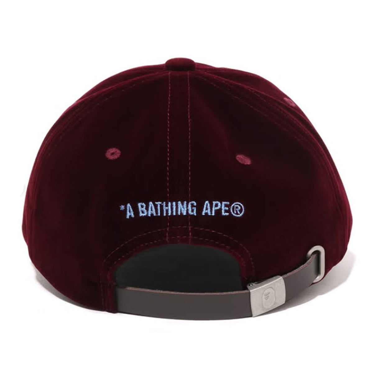 A BATHING APE BAPE ONE POINT PANEL CAP BURGUNDY