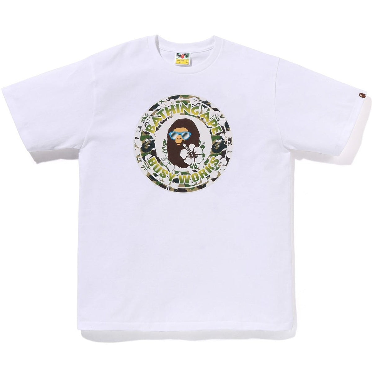 A BATHING APE BAPE ABC RESORT CAMO BUSY WORKS TEE WHITE