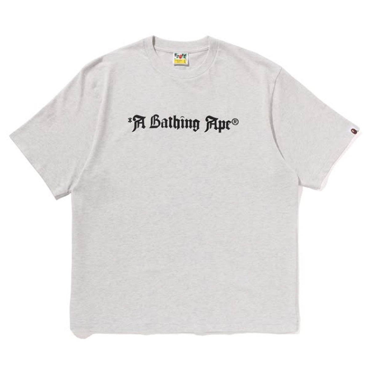 A BATHING APE BAPE A BATHING APE BAPE LOGO RELAXED FIT TEE GRAY