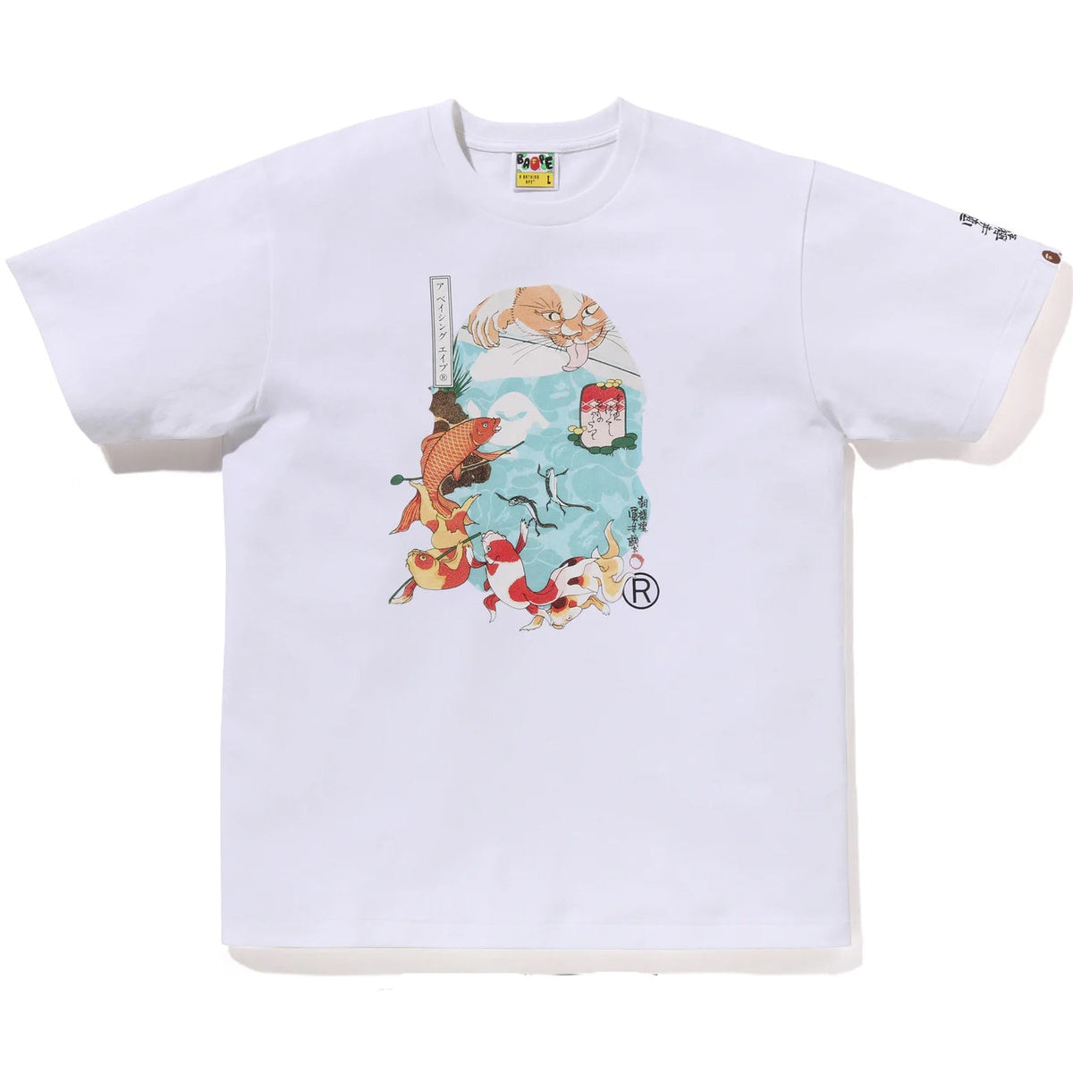 BAPE X UKIYO-E APE HEAD TEE #3 白 XL 餓者髑髏