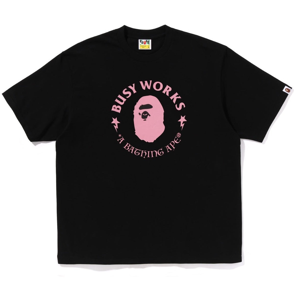 A BATHING APE BAPE BUSY WORKS RELAXED FIT TEE BLACK