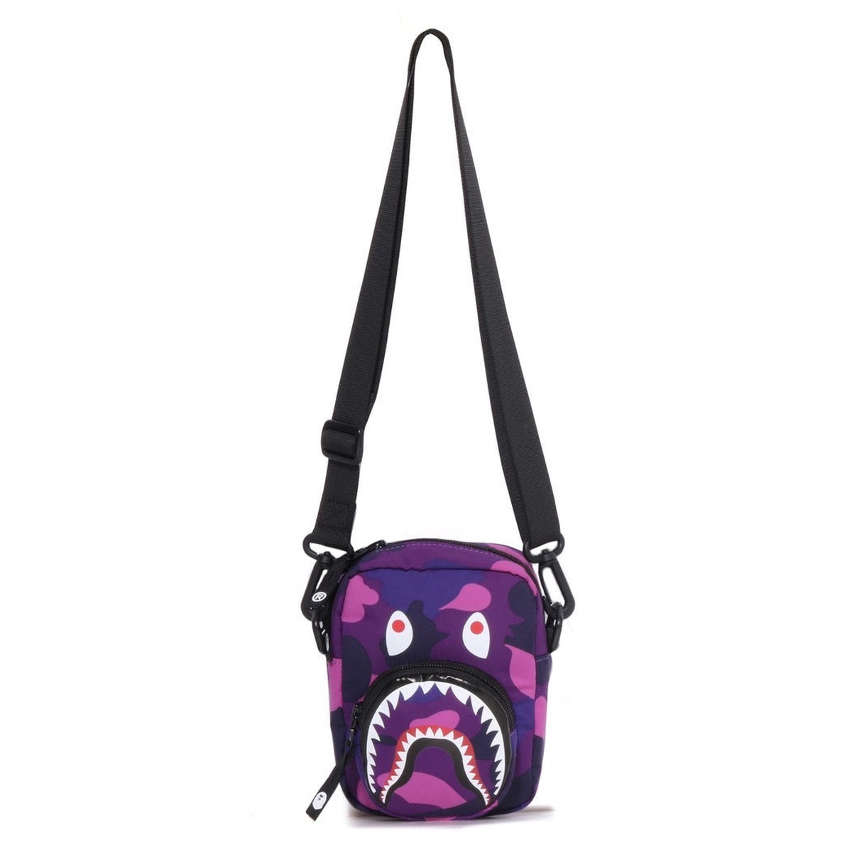 A BATHING APE BAPE COLOR CAMO MINI SHOULDER BAG PURPLE