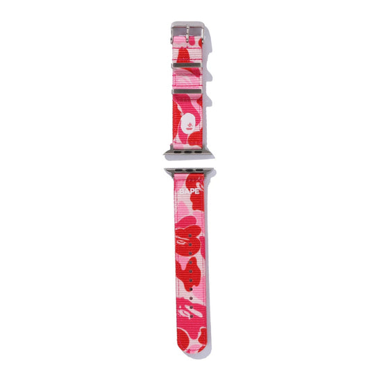 A BATHING APE BAPE ABC CAMO NATO BAND FOR APPLE WATCH PINK
