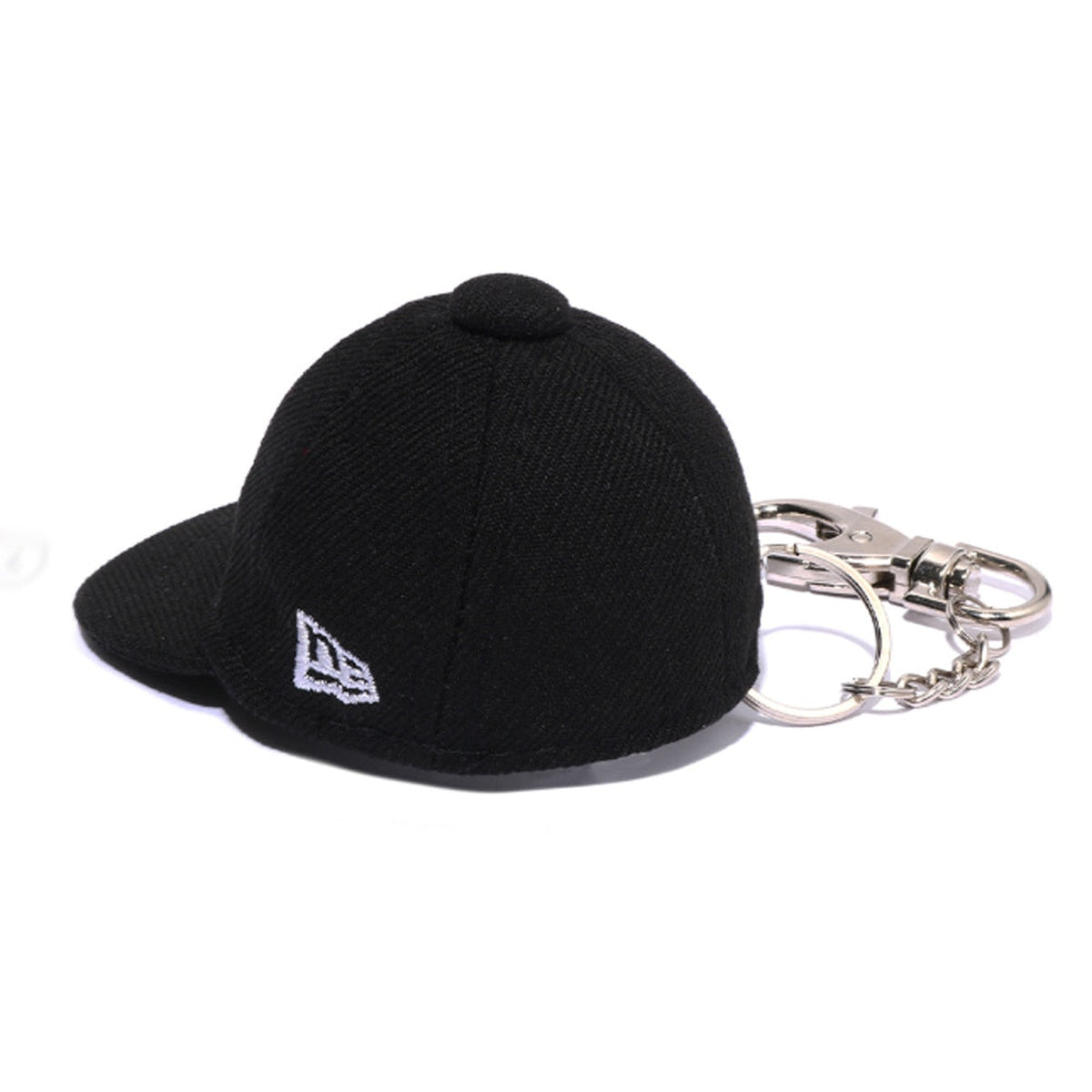 A BATHING APE BAPE KIDS ABC CAMO APE HEAD NEW ERA CAP KEY CHAIN BLACK