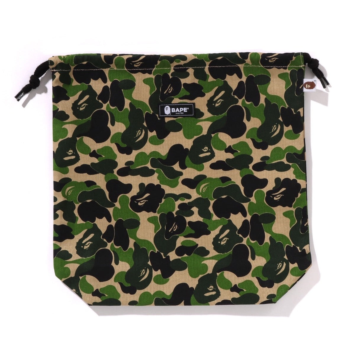 A BATHING APE BAPE ABC CAMO CLEAR TOTE BAG GREEN