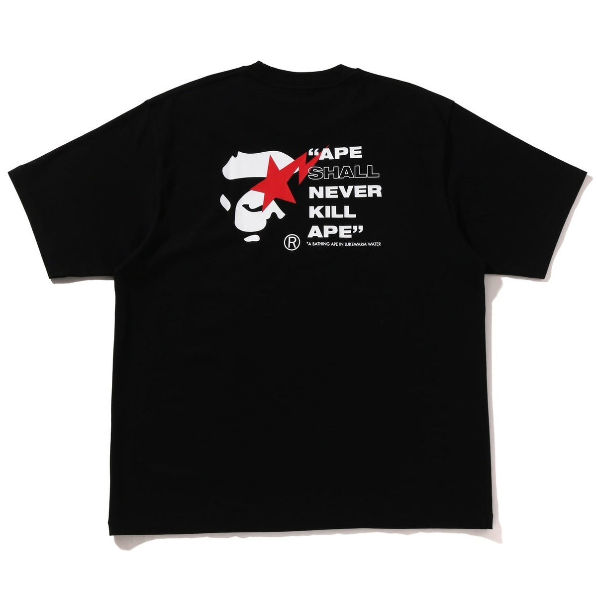 A BATHING APE BAPE STA APE FACE RELAXED FIT TEE BLACK
