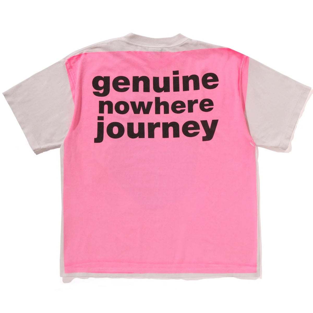 A BATHING APE BAPE SAINT MXXXXXX MAD FACE HANDPRINTING TEE WHITE X PINK