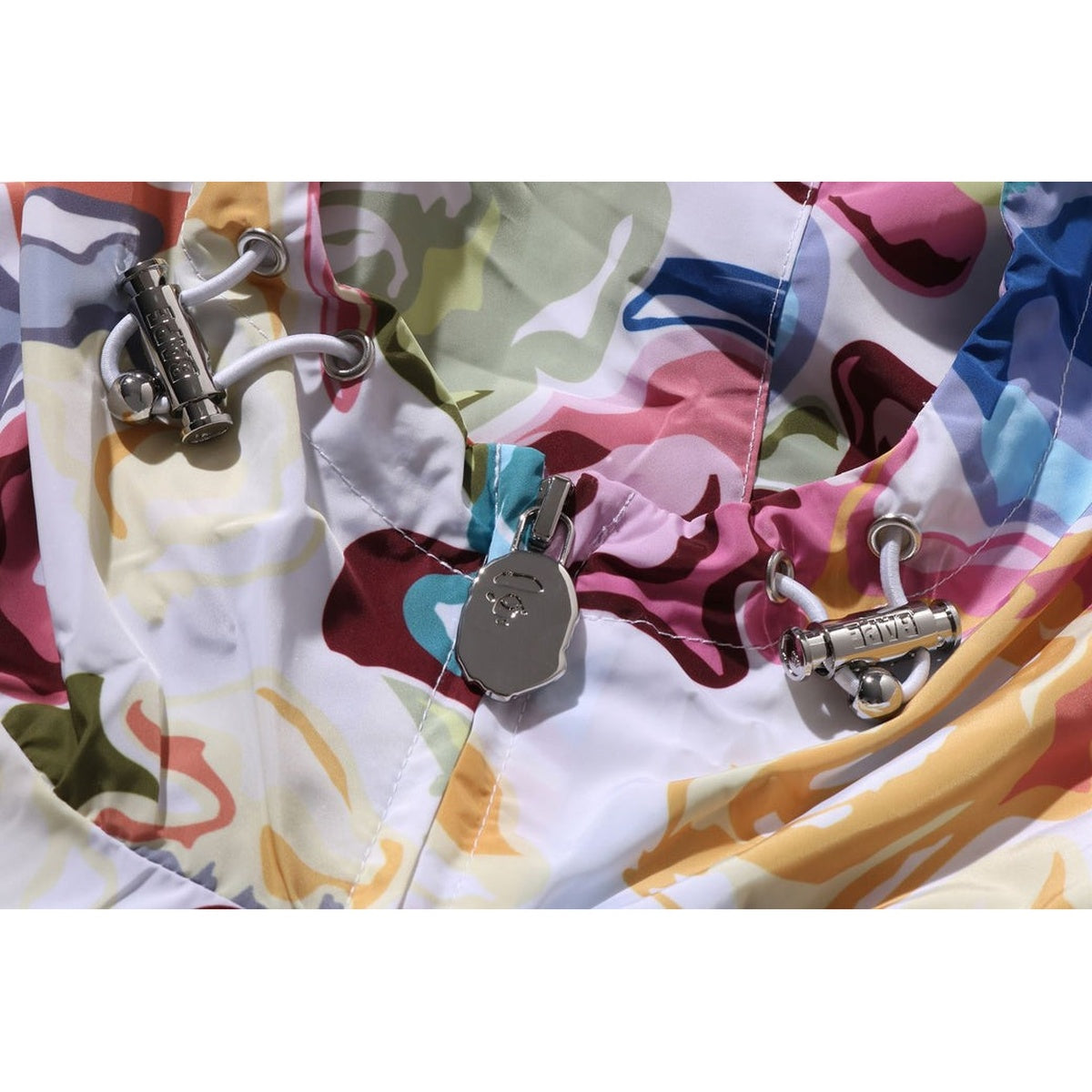 A BATHING APE BAPE ART CAMO HOODIED JACKET WHITE