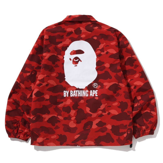 A BATHING APE BAPE COLOR CAMO COACH JACKET RED