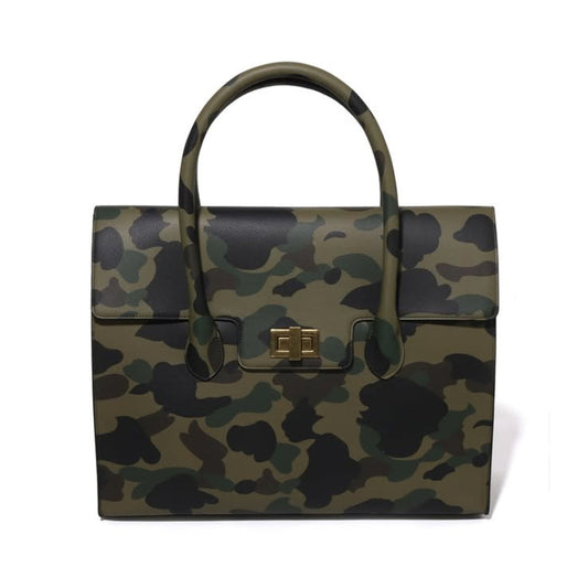 A BATHING APE BAPE 1ST CAMO TOTE BAG GREEN