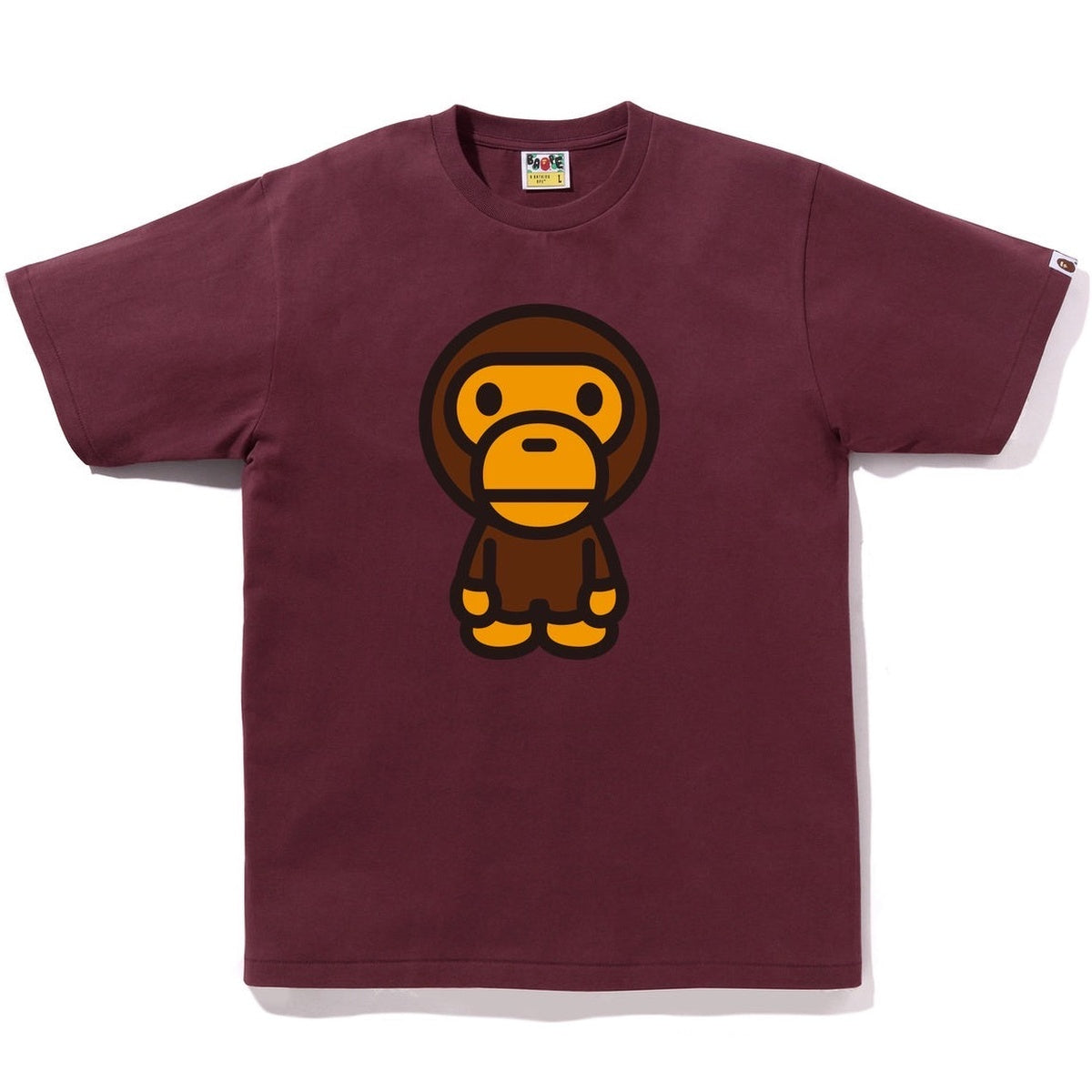 A BATHING APE BAPE BIG BABY MILO TEE BURGUNDY