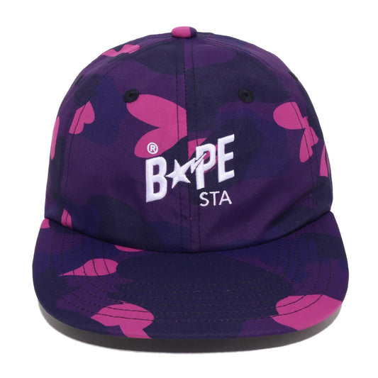 A BATHING APE COLOR CAMO BAPE STA PANEL CAP PURPLE