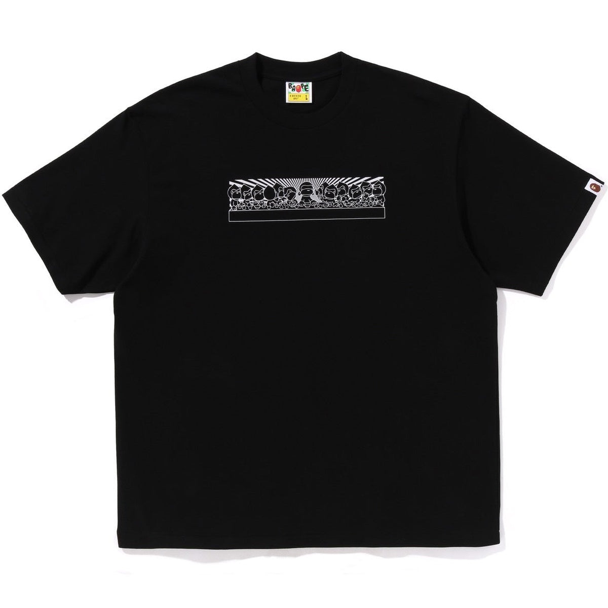 A BATHING APE BAPE BABY MILO GRAPHIC RELAXED FIT TEE BLACK