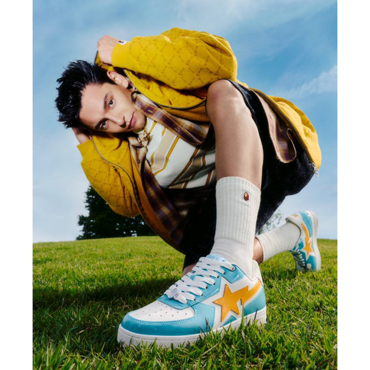 A BATHING APE BAPE STA ICON #2 BLUE