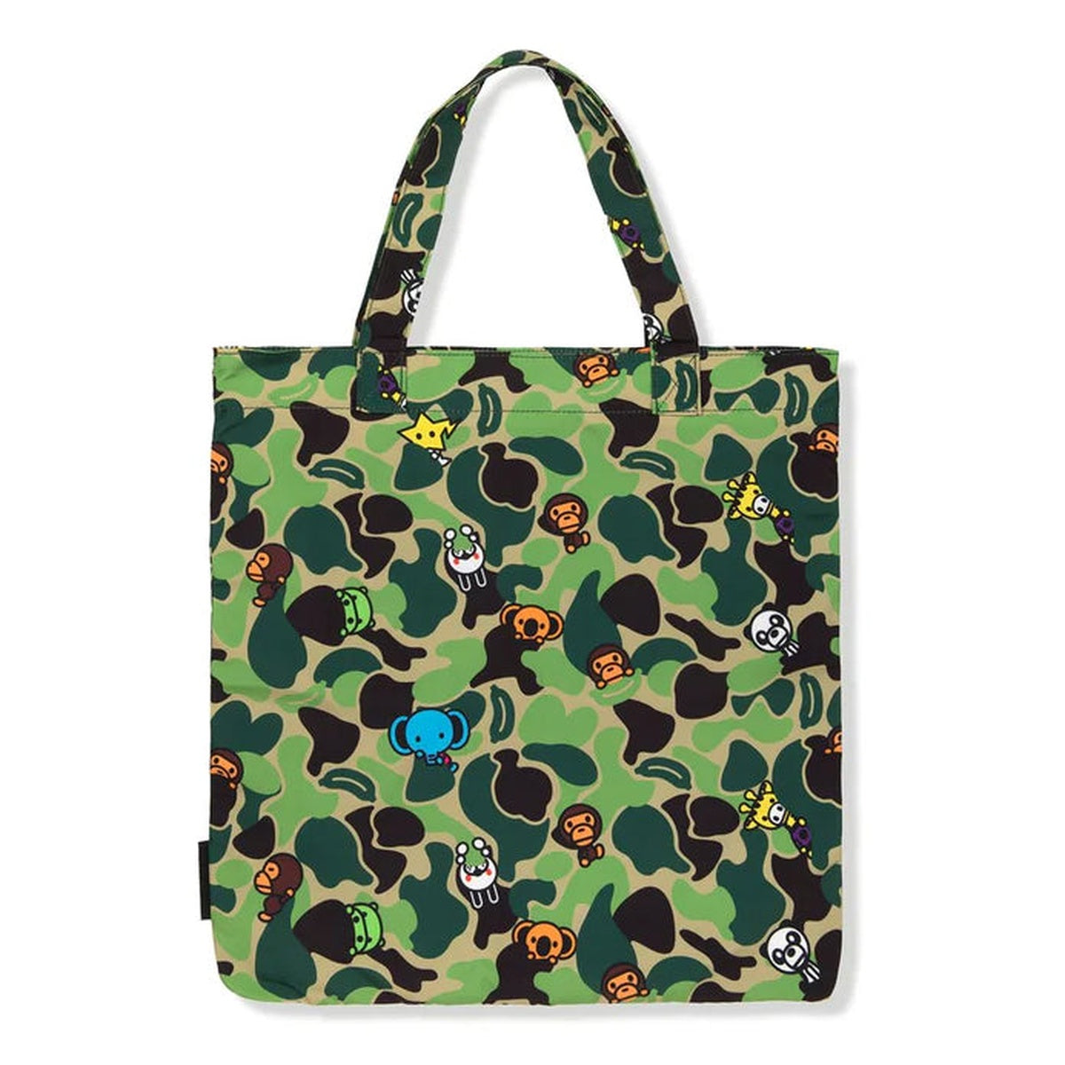 A BATHING APE BAPE BABY MILO STORE BABY MILO PLUSH DOLL RECYCLE TOTE BAG GREEN