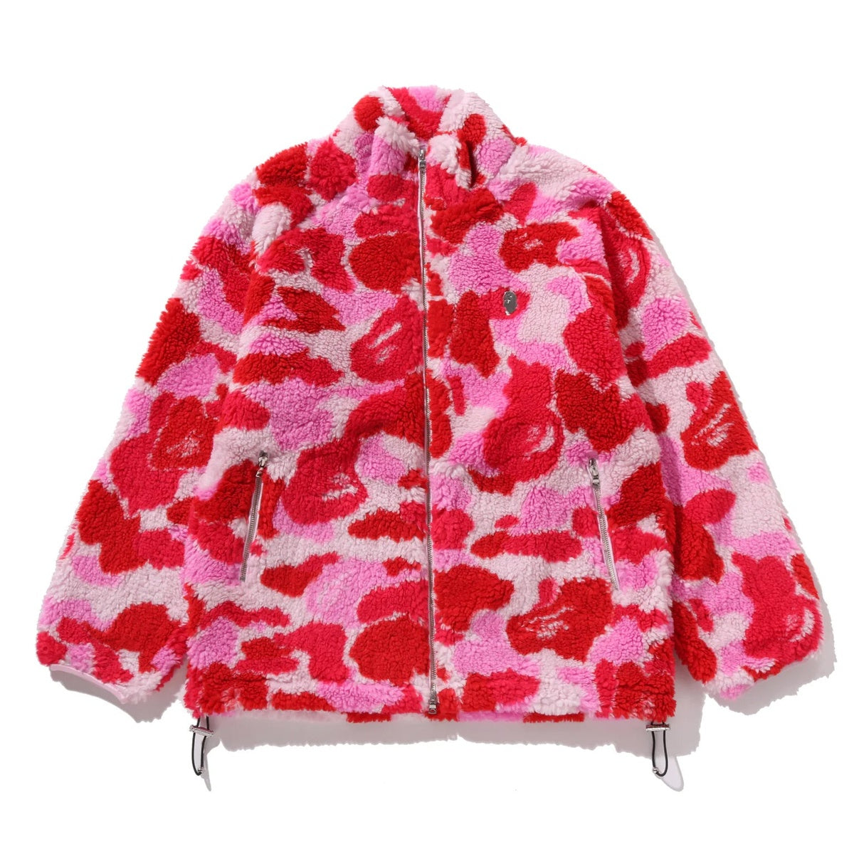 A BATHING APE BAPE ABC CAMO METAL ONE POINT BOA JACKET PINK