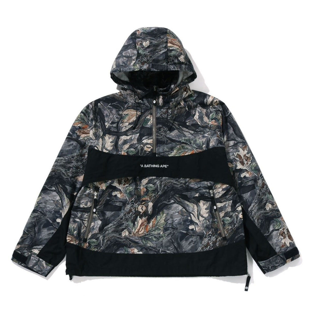 A BATHING APE BAPE TREE EDGE CAMO ANORAK JACKET BROWN