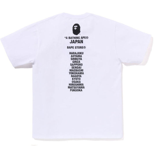 A BATHING APE BAPE JAPAN APE HEAD TEE WHITE