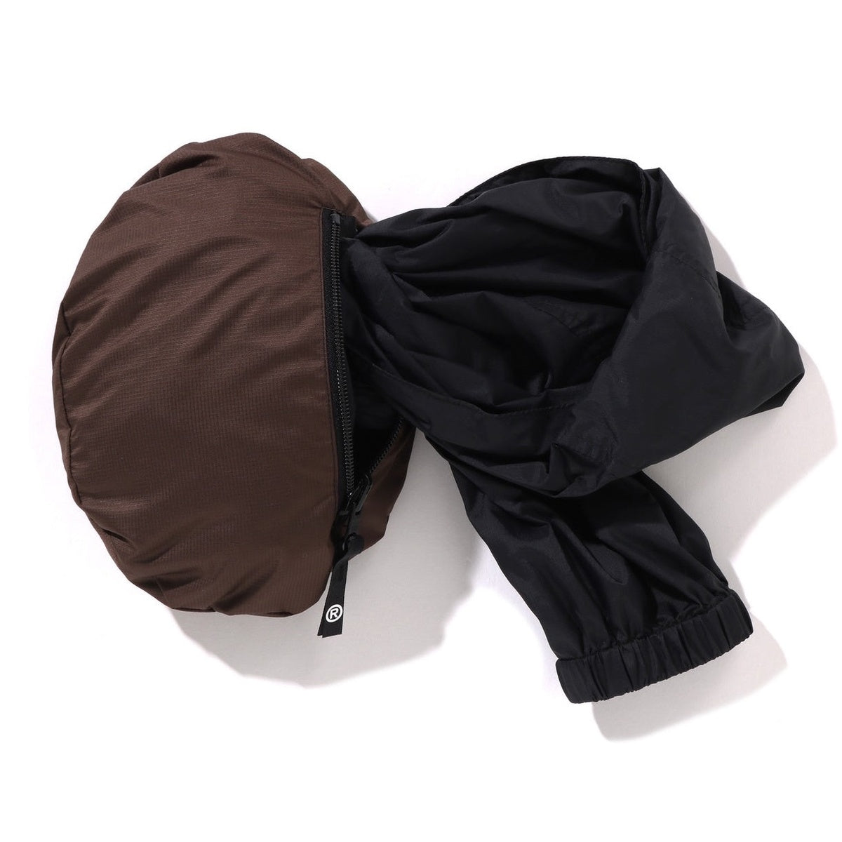 A BATHING APE BAPE APE HEAD PACKABLE JACKET BLACK