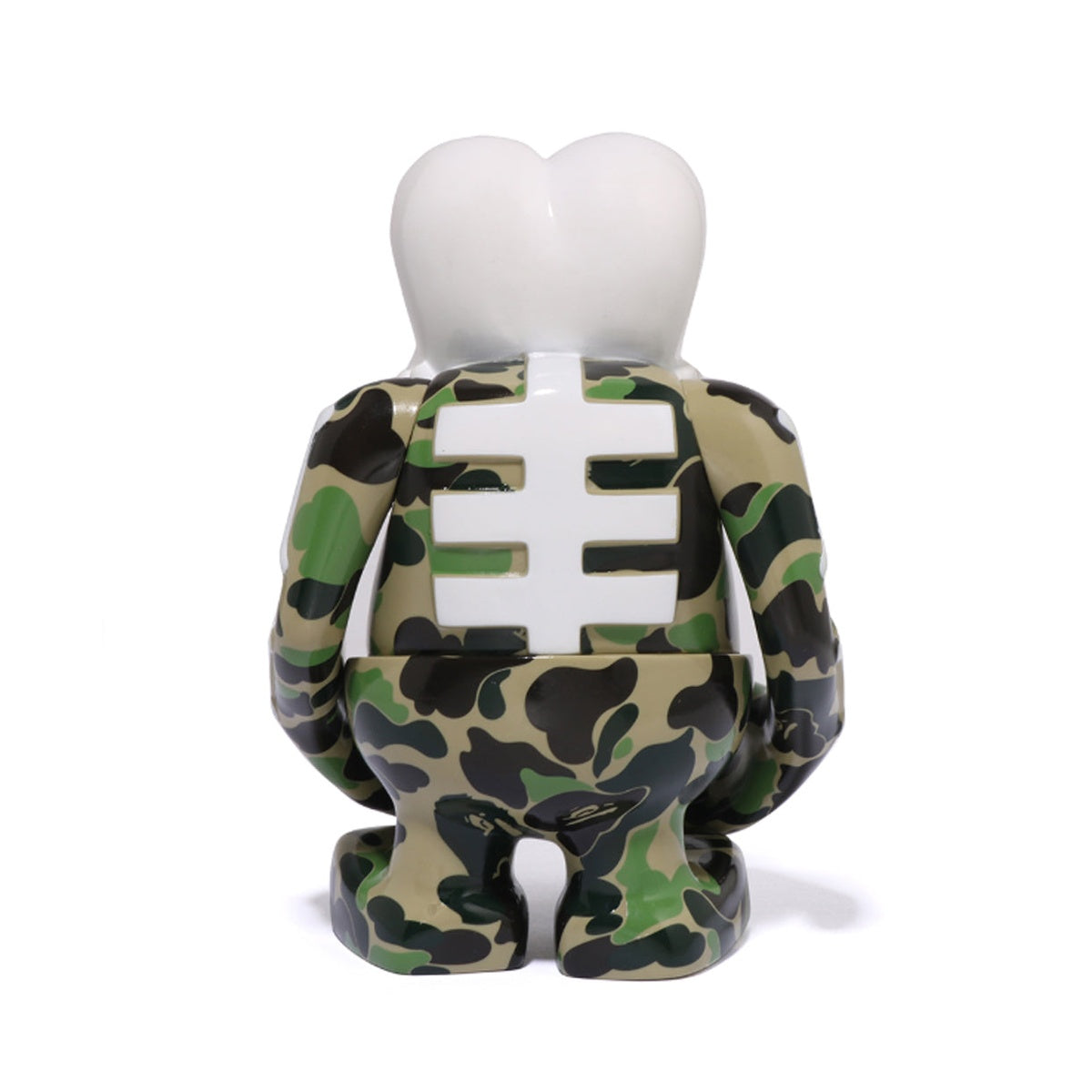 A BATHING APE BAPE BOUNTY HUNTER ABC CAMO SKULL- KUN FIGURE GREEN