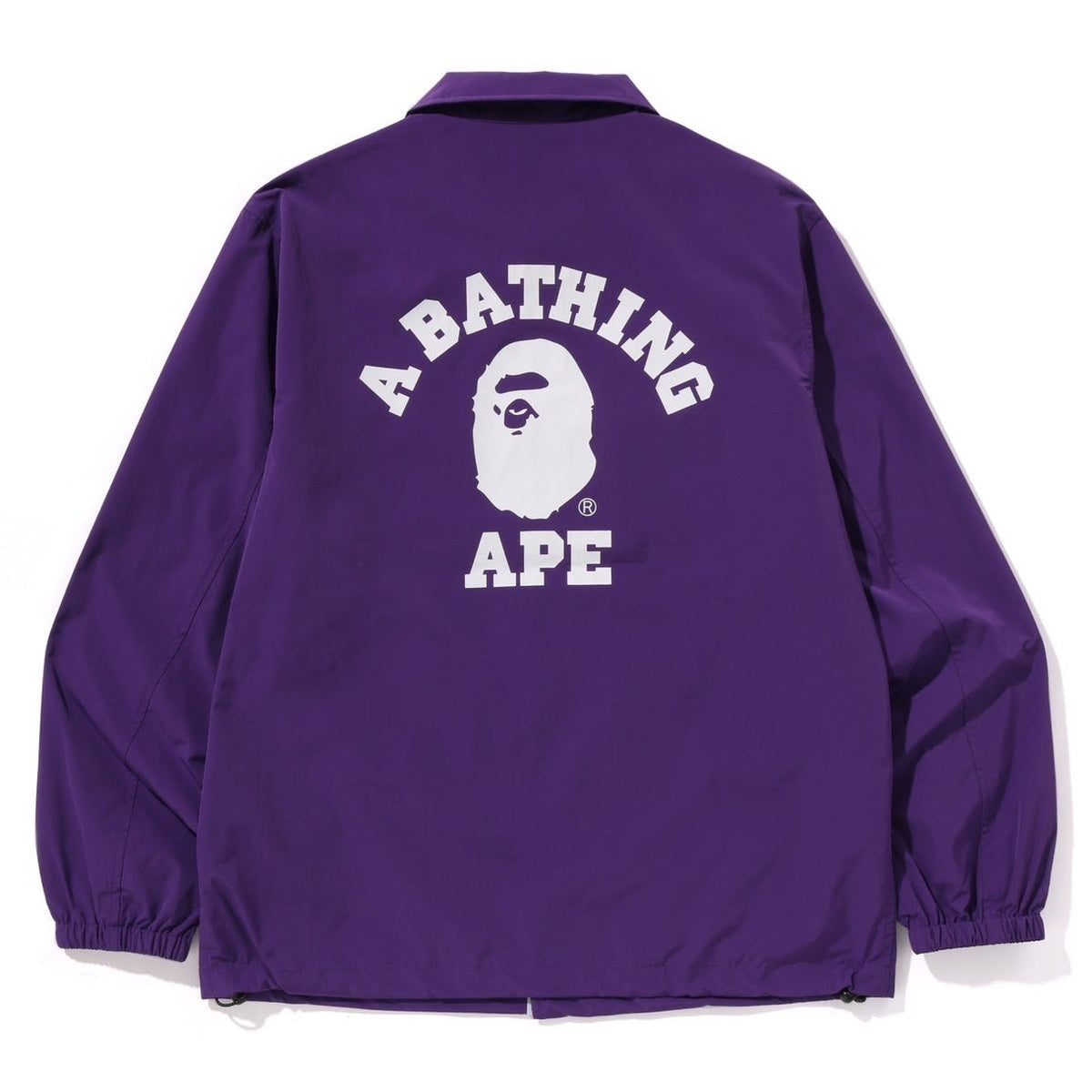 A BATHING APE BAPE COLLEGE COACH JACKET PURPLE
