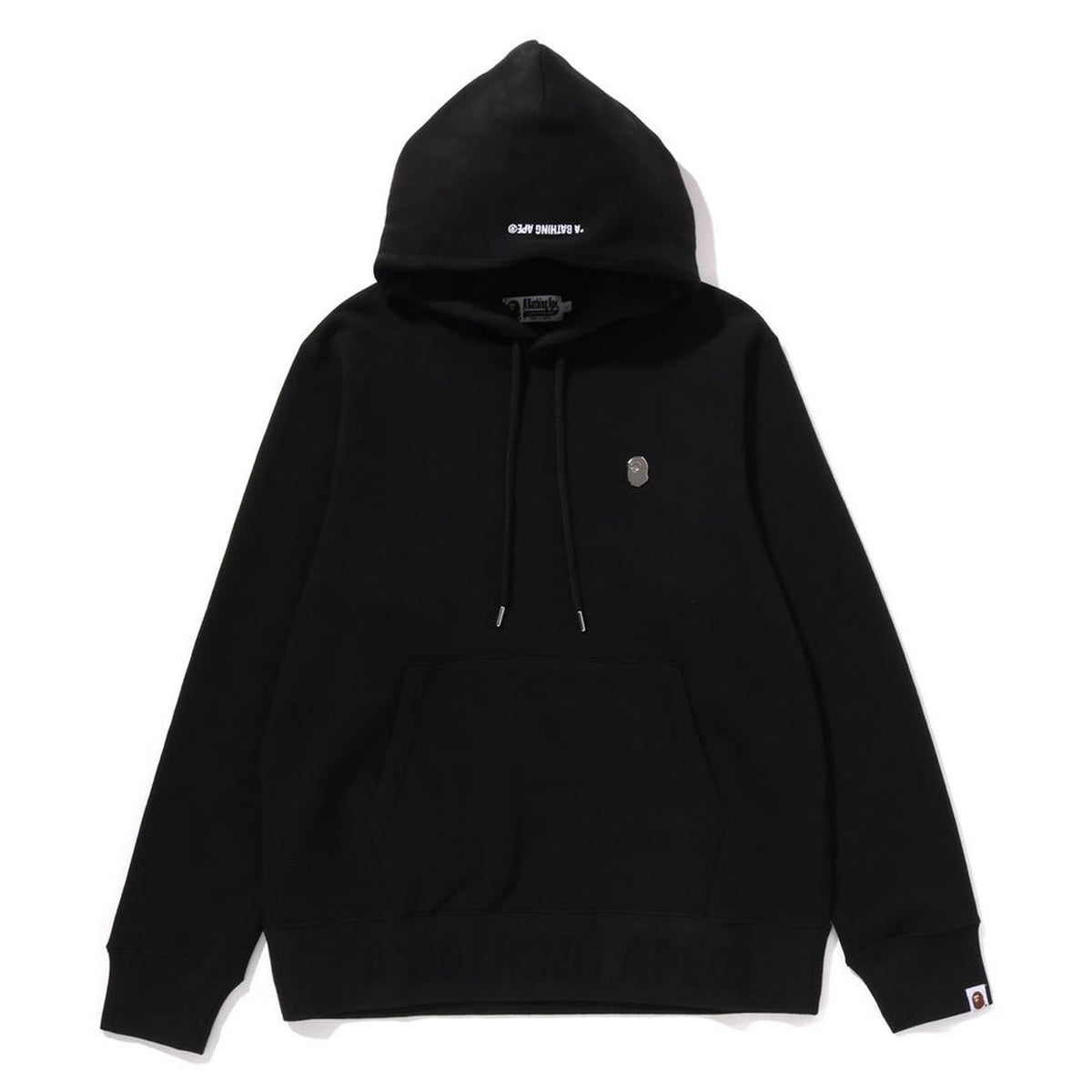A BATHING APE BAPE ONE POINT PULLOVER HOODIE BLACK