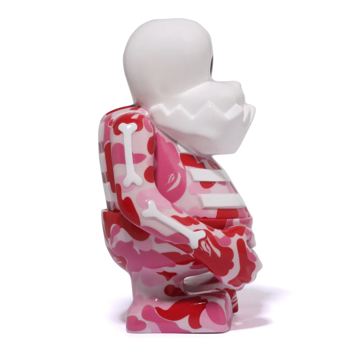 A BATHING APE BAPE BOUNTY HUNTER ABC CAMO SKULL- KUN FIGURE PINK