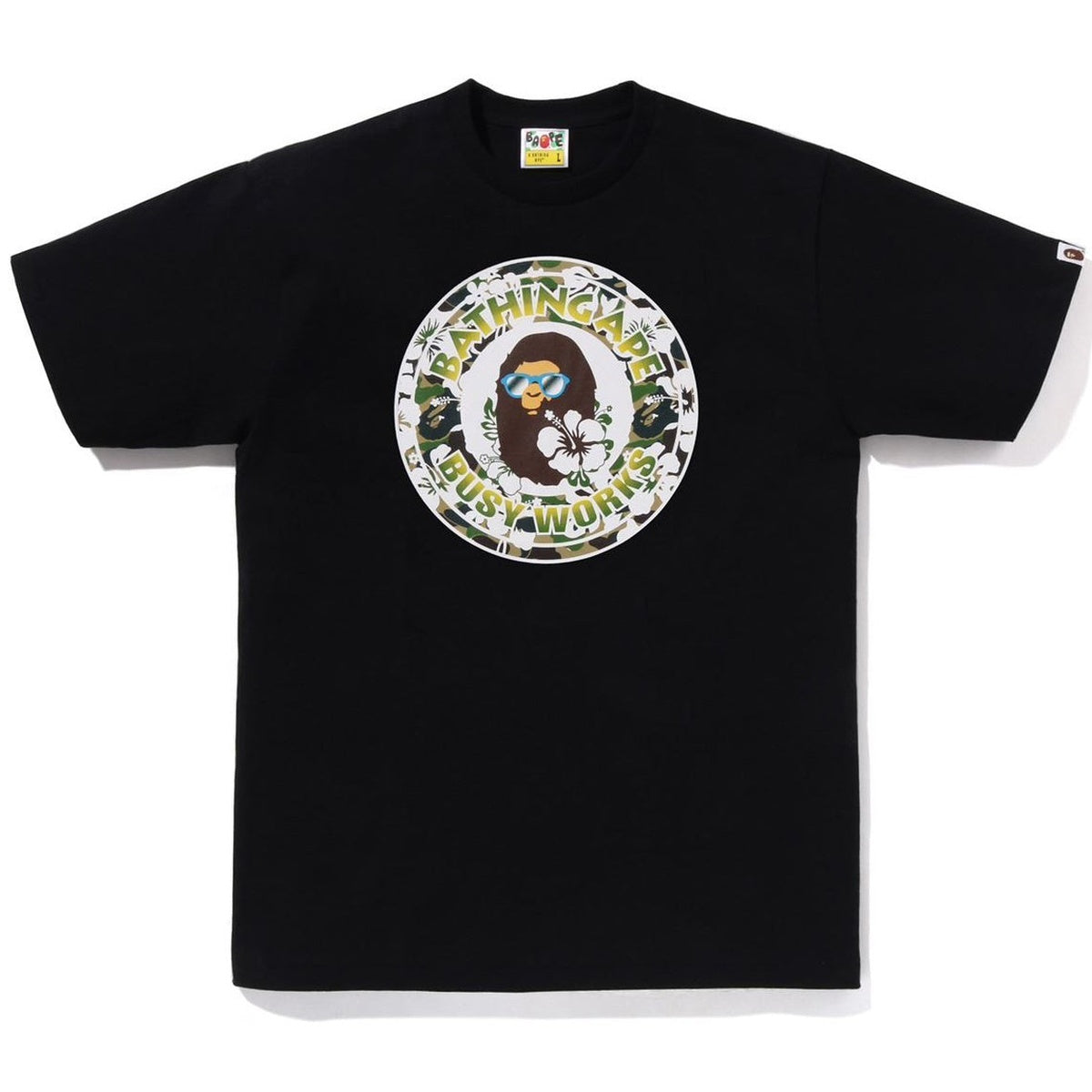 A BATHING APE BAPE ABC RESORT CAMO BUSY WORKS TEE BLACK